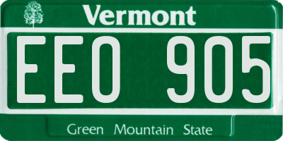 VT license plate EEO905