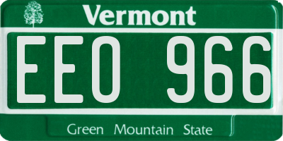 VT license plate EEO966