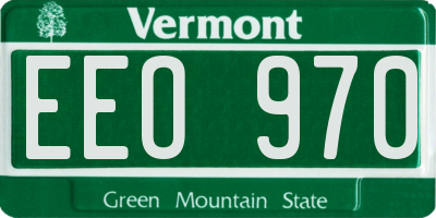 VT license plate EEO970