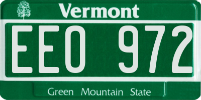 VT license plate EEO972