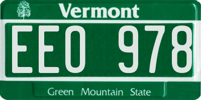 VT license plate EEO978