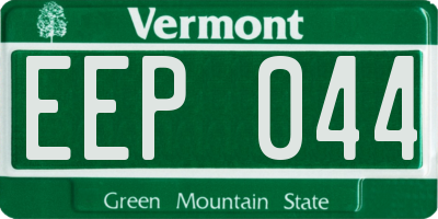 VT license plate EEP044