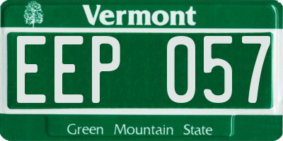 VT license plate EEP057
