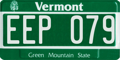 VT license plate EEP079