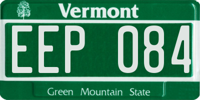 VT license plate EEP084