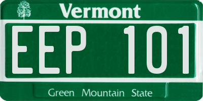 VT license plate EEP101