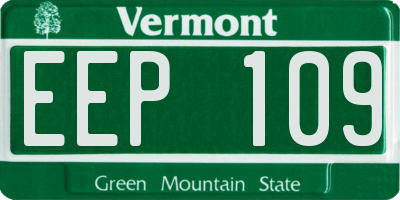 VT license plate EEP109