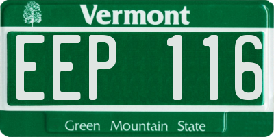 VT license plate EEP116