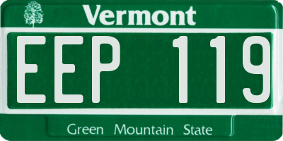 VT license plate EEP119