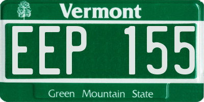 VT license plate EEP155