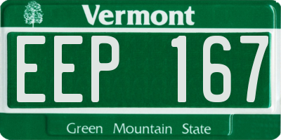 VT license plate EEP167
