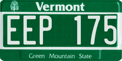 VT license plate EEP175