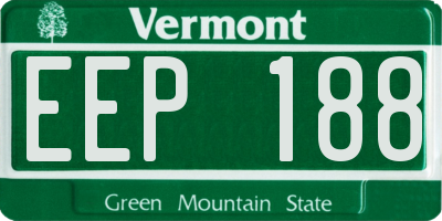 VT license plate EEP188