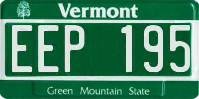 VT license plate EEP195