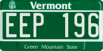VT license plate EEP196