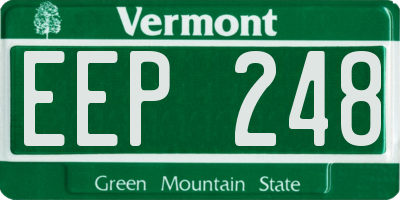 VT license plate EEP248
