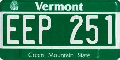 VT license plate EEP251