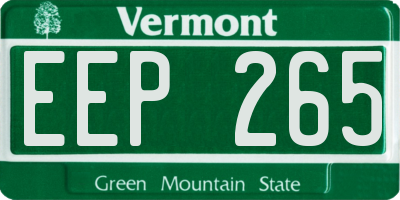 VT license plate EEP265