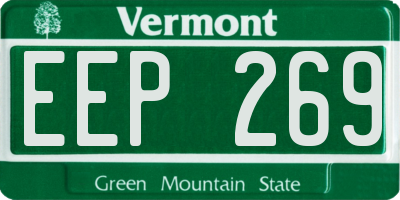 VT license plate EEP269
