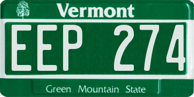 VT license plate EEP274