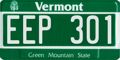 VT license plate EEP301