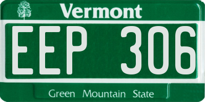 VT license plate EEP306