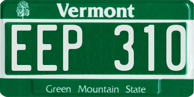 VT license plate EEP310