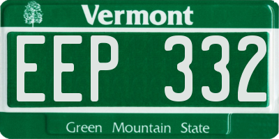 VT license plate EEP332