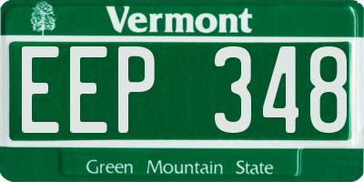 VT license plate EEP348