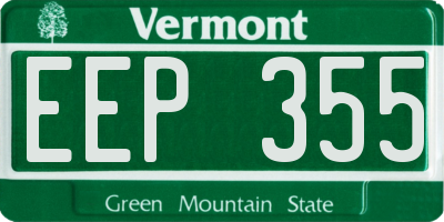 VT license plate EEP355
