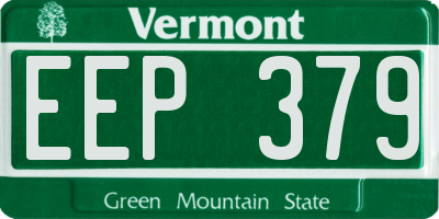 VT license plate EEP379