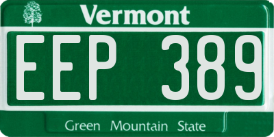 VT license plate EEP389