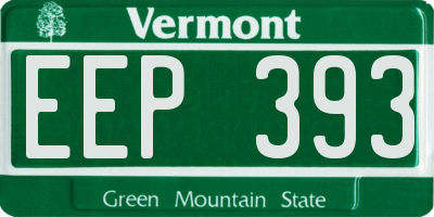 VT license plate EEP393