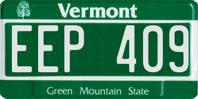 VT license plate EEP409