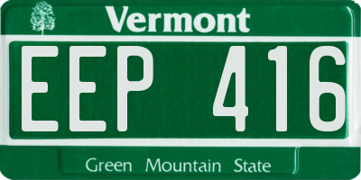 VT license plate EEP416
