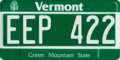 VT license plate EEP422