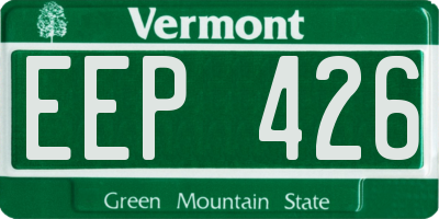 VT license plate EEP426