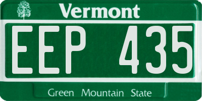 VT license plate EEP435