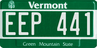 VT license plate EEP441