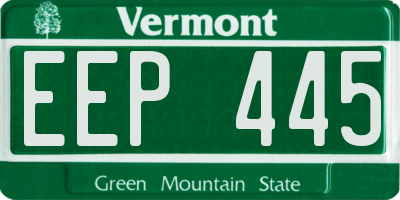 VT license plate EEP445