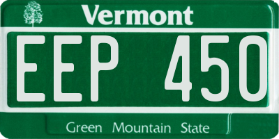 VT license plate EEP450
