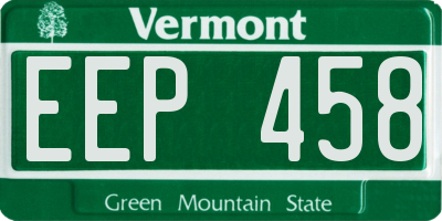 VT license plate EEP458