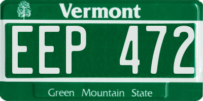 VT license plate EEP472