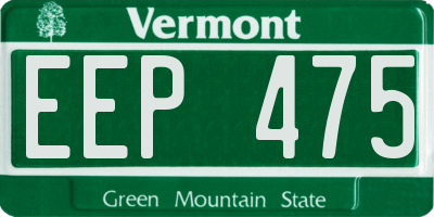 VT license plate EEP475