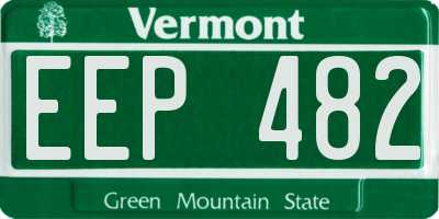 VT license plate EEP482