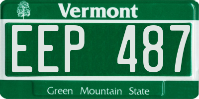 VT license plate EEP487