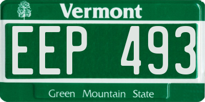VT license plate EEP493
