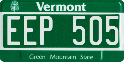 VT license plate EEP505
