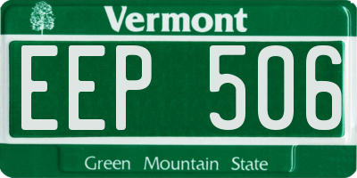 VT license plate EEP506