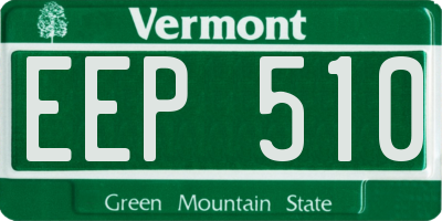 VT license plate EEP510